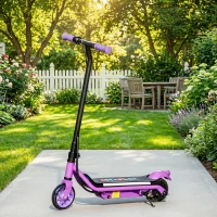 AIYAPLAY Electric Scooter for Kids Aged 6-14 Years, with Colourful Lights, Purple(m-10)