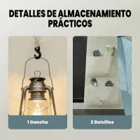 Outsunny Tienda Campaña Inflable 2-3 Personas con Bomba Dormitorio y Zona de Estar Impermeable 3000 mm Montaje Rápido Azul Claro(m-9)