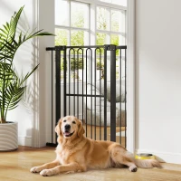 PawHut Türschutzgitter Hund, 76-104 cm Absperrgitter ohne Bohren, Treppengitter(m-10)