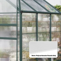 Outsunny Set di 10 Lastre Alveolari in Policarbonato, 120x60 cm, Anti-UV, Tagliabili, per Serre, Pensiline, Tettoie(m-9)