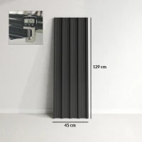 Outsunny Set of 12 Corrugated Steel Roof Sheet Panels - Black(m-3)