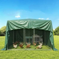 Outsunny Lona Impermeable Exterior 4x6 m Toldo PE 90 g/m² Protección UV con Ojales Reforzados para Leña Muebles de Jardín Verde(m-8)