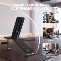 SPORTNOW Panca per Pesi Pieghevole e Regolabile, Portata 300 kg, Schienale a 7 Posizioni(m-5)