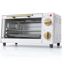 HOMCOM Mini Oven, 9L Countertop Electric Grill, Toaster Oven with Adjustable Temperature and Timer, 750W, White(m-1)