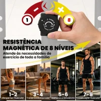 SPORTNOW Bicicleta Elíptica Silenciona com Bluetooth Compatível com App Resistência Ajustável em 8 Níveis e Ecrã LCD 100x52x153 cm Preto e Amarelo(m-5)
