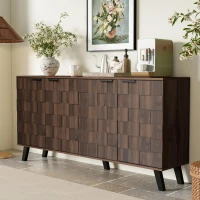 Generous 4-Door Sideboard with Adjustable Shelves, Versatile Cabinet for Living rooms, Bedrooms, or Entryways, 150L x 35W x 78H cm, Wood(m-5)