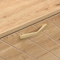 Space-Saving Shoe Cabinet with 4-Door Storage, Ideal Shoe Rack for Entrance Areas or Corridors, 108.5L x 24W x 100H cm, Natural(m-7)