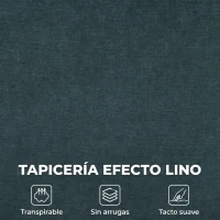 HOMCOM Silla Mecedora con Reposapiés Ajustable en 5 Posiciones Reposabrazos de Madera Acolchado Doble Capa Verde Oscuro(m-7)
