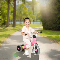 AIYAPLAY Bicicleta sin Pedales para Niños de 12 a 36 Meses con Ruedas Silenciosas y Manillares con Giro Limitado a 60°, Rosa(m-10)