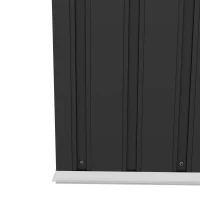 Outsunny 7 x 4ft Galvanised Steel Garden Shed, with Foundation Kit - Dark Grey(m-12)