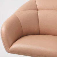 HOMCOM Lot de 2 Tabourets de Bar, Hauteur Réglable, Pivotant 360°, Dossier, Accoudoirs, Repose-Pieds, 49,5x48,5x108cm, Marron(m-10)