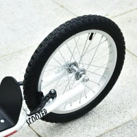 HOMCOM step scooter stadsscooter kinderen luchtband verstelbare step aluminium wit(m-11)