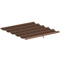 Outsunny Cubierta para Techo Retráctil de 2,5x2,55m para Pérgola 3x3 Tela de Repuesto con 10 Orificios de Drenaje Café(m-12)