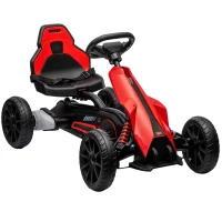 HOMCOM Elektro Go-Kart für Kinder 3-5km/h Gokart mit 2-Fach verstellbarem Geschwindigkeit, Sicherheitsgurt, EVA-Räder für 3-8(m-1)