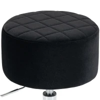 HOMCOM Bar Stool Adjustable Swivel Chair Velvet-Feel Seat 1 Piece, Black(m-11)