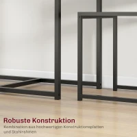 HOMCOM 3-delige bartafelset hoge tafel set 3-delig, 2 stoelen, 1 tafel, 90 cm x 47 cm x 76 cm, grijs(m-5)