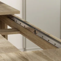 HOMCOM Uitschuifbare Eettafel, uitbreidbaar van 180 naar 260 cm, voor 6-10 personen, Hout(m-8)