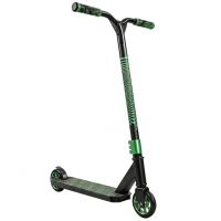 SPORTNOW Scooter Acrobático para Trucos Patinete Freestyle con Rodamientos ABEC-9 Ruedas 120 mm Giro 360° para Skatepark Verde(m-11)