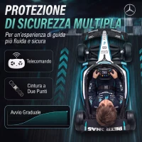 AIYAPLAY Go-kart elettrico Mercedes-AMG F1 con telecomando e sospensioni posteriori(m-6)