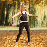 SPORTNOW Smart Hula Hoop Reifen Erwachsene mit Gewicht Kugel Zähler 16 Knoten (76-113cm) Rosa(m-2)
