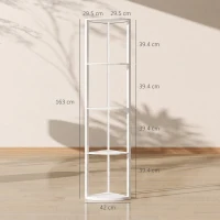HOMCOM Lampă LED de podea 5 trepte reglabilă cu poliță, schimbare RGB, telecomandă(m-3)