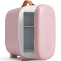 HOMCOM Mini Koelkast Beauty Fridge, 4 L Inhoud, 20,3 x 26,3 x 28 cm, Roze(m-14)