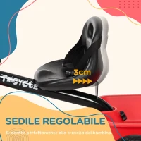 AIYAPLAY Triciclo per Bambini 2-5 Anni con Seduta Regolabile, Bicicletta per Bambini con Cestino e Parafango, Rosso(m-5)