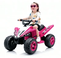Kinder Quad elettrico 12V, due velocità (alta/bassa) e avanti/indietro, 85x55x55,3 cm, Rosa(m-13)