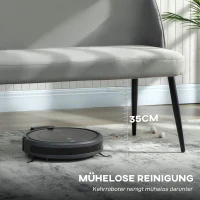 HOMCOM 2-zitsbank, moderne gestoffeerde bank met metalen en houten frame, fluweelachtige stofbekleding, grijs(m-7)