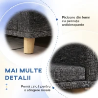 PawHut Canapea pentru Câini de Talie Mare cu Pernă, Gri(m-6)