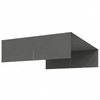 Outsunny Copertura per Gazebo Pergola 3x3 m in Poliestere con Tasche e Cinghie, 488x122 cm, Grigio Carbone(m-1)