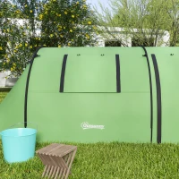 Outsunny Campingzelt für 3-4 Personen stabil wasserdicht Familienzelt mit Schlafzimmer Wohnzimmer 3000mm Wassersäule Dunkelgrün(m-9)