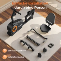Vélo couché, 16 niveaux de résistance, fonctionnement silencieux, siège réglable, 99x51x114 cm, Noir(m-4)