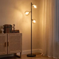 HOMCOM Tree Floor Lamp for Living Room Bedroom with 3 Light, Modern Standing Lamp, (Bulb not Included), 162cm, Grey(m-8)