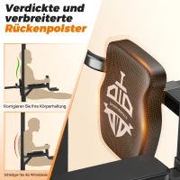 Power Tower Stazione per trazioni, 10‑in‑1 allenamento total body, schienale ispessito & allargato, 105x87x220 cm, Nero(m-7)