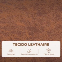 HOMCOM Cadeirão Relax Reclinável Manual em Pele Sintética com Montagem Rápida, Apoio para Pés e Acolchoamento Espesso Castanho(m-6)