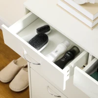 HOMCOM Mueble Zapatero Estrecho Armario de Zapatos con 2 Cajones Abatibles para 12 Pares de Zapatos 80x30x91,5 cm Blanco(m-8)