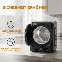 HOMCOM 1000 W compacte wasdroger met extra droog & ECO, timer- en temperatuurinstellingen, zwart(m-7)