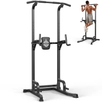 Power Tower Stazione per trazioni, 10‑in‑1 allenamento total body, schienale ispessito & allargato, 105x87x220 cm, Nero(m-4)