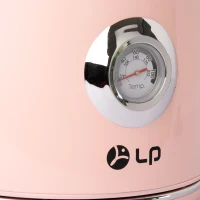 Bouilloire 1,7 l, corps en acier inoxydable laqué chromé, 27x18x18 cm, rose clair(m-5)