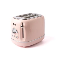Tostapane per 2 fette, completamente automatico & multifunzionale con 6 livelli di doratura, 31x33x24 cm, Rosa(m-7)