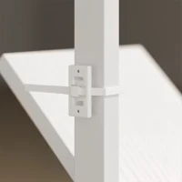 HOMCOM 9-laags boomvormig boekenrek, vrijstaand industrieel boekenrek met stalen frame, opbergeenheid voor CD’s, DVD’s, wit(m-11)