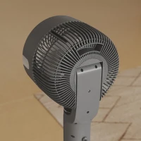 HOMCOM Staande ventilator luchtcirculator ventilator met 8 snelheidsstanden LED-display afstandsbediening timer 90° oscillatie Grijs(m-11)