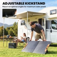 HOMCOM 100W Portable Solar Panel, Foldable Solar Charger with USB-A & USB-C Fast Charging Output, IP67 Waterproof for Mobile Phone Power Bank Flashlight Fans Camping Backpacking Hiking(m-7)