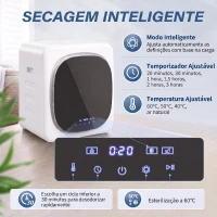 HOMCOM Máquina de Secar por Exaustão 4 kg 800W com Ecrã Tátil, Controlo de Tempo e Temperatura, Secagem Uniforme, Branco(m-4)