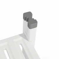 HOMCOM Shower Bench 2-Tier Shower Stool Bathroom with Shelf White and Grey(m-12)