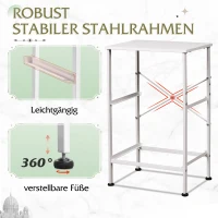 Comodino con 2 cassetti, multifunzionale, ampio spazio, 39,8x29,8x63,1 cm, Bianco(m-7)