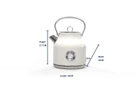 Bouilloire 1,7 l, corps en acier inoxydable laqué chromé, 27x18x18 cm, rose clair(m-1)