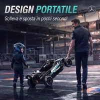 AIYAPLAY Go-kart elettrico Mercedes-AMG F1 con telecomando e sospensioni posteriori(m-5)