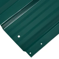 Outsunny 12-stuks Verzinkte Trapeziumvormige Platen 129x45cm 7m² Weerbestendig Dakplaat in Groen(m-8)